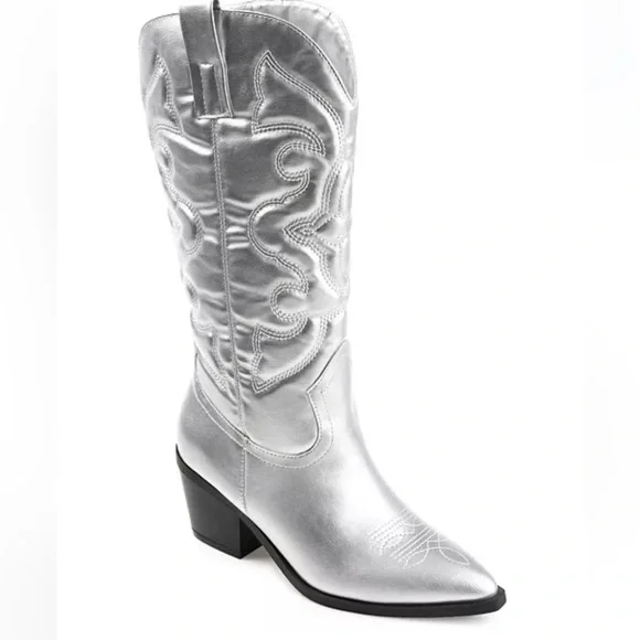NWT Women's Chantry Mid Shaft Western Boots silver size 10 - Picture 1 of 6